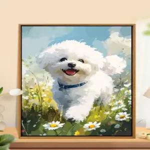 DIY 명화그리기 유화그리기 그림 포메라니안 강아지
