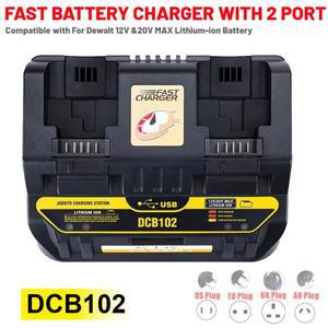 듀얼 USB 포트 충전기 DCB102 디월트 이온 배터리용 12V-20V 전동 공구 DCB200