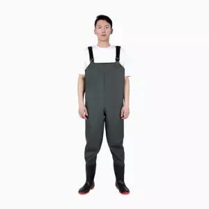 일체형 전신 멜빵 방수 작업복 웨이더 해루장비 가슴 장화 갯벌체험 농사 낚시복 J7