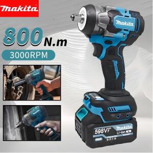 마키타 호환 18V 800Nm 브러시리스 bldc 임팩트 렌치 무선 고토크 전동 공구 대형 차량 및 장비 정비용