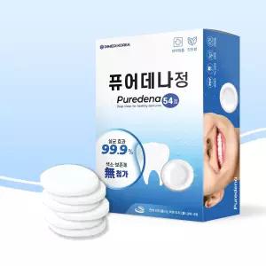 퓨어데나 틀니 세정제 기 세척 의치 치아 유지장치 미백 54정 287040