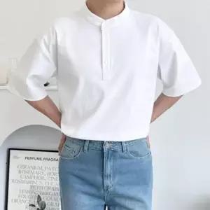 남성 여름 데일리 빅사이즈 차이나카라 반팔 티셔츠