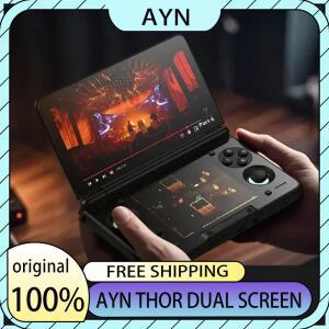 휴대용 게임기 AYN Thor 듀얼 스크린 플립 게임 콘솔, 6인치 OLED 120Hz 1080 1920 디스플레이, 스냅드래곤 8 Gen 2, 16GB 1TB,