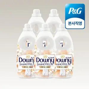 다우니 호텔 컬렉션 화이트 코튼 1L 초 섬유유연제 본품 5개 476135