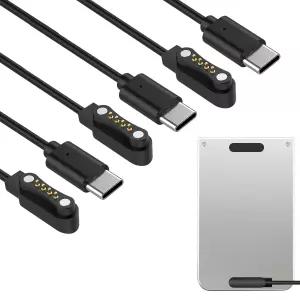 PLAUD 노트 프로 AI/노트 음성 녹음기와 호환되는 USB-C 충전 케이블 3팩 휴대용 마그네틱 충전기 1m