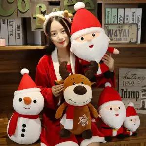 산타 클로스 인형 플러시 장난감 크리스마스 선물 스프라이트 눈사람 크리스탈 슈퍼 소프트 소녀 휴일