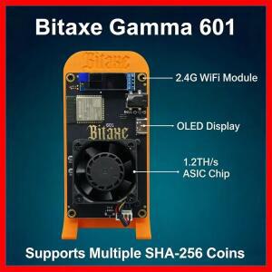 비트코인 채굴기 Bitaxe Gamma 601 2025 에너지 효율적인 BTC 안정적인 , 저소음 장치 DGB XEC용