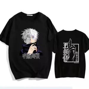 고죠피규어 사토루 주술회전 Jujutsu Kaisen Satoru Gojo 남여공용 퓨어 코튼 티셔츠 2026 여름 애니메이션