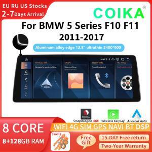 12.8 BMW F10 F11 2011-2017 무선 Carplay 2400900 GPS Navi 수신기 용 초박형 HD 풀 터치 안드로이드 헤드
