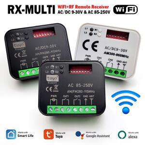 RX MULTI Tuya WIFI 300-868MHz 차고문 원격 제어 수신기 433MHz AC DC 9-30V 85-250V 스마트 스위치 모듈