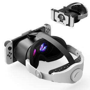 닌텐도 스위치 & OLED용 STARTRC GAMES VR 헤드셋, 렌즈와 엘리트 스트랩이 조절 가능한 업그레이드된 가상 현실 안경, 게임 경험을 위한 라보 키트 3D 고글 액세서리