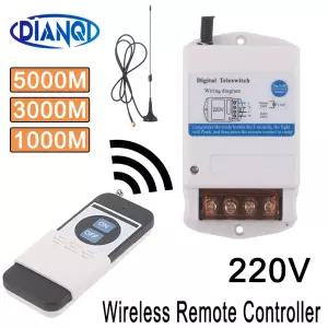 무선 원격 제어 스위치 30A 220v 1000M 3000M 5000M 원격 제어 전기 게이트 라이트 워터 펌프 수신기 송신