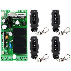 스마트 다중 AC110V 220V 433 MHz 3CH 3 채널 무선 릴레이 RF 원격 제어 스위치 수신기 리모컨