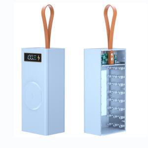 듀얼 USB 보조배터리 케이스  대형 디스플레이  24x18650 보관 상자  DIY 거치대 PD QC3.0 급속 충전