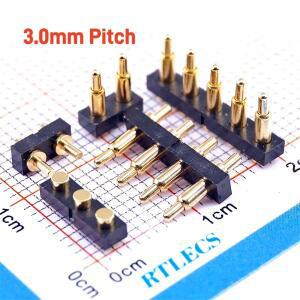 스프링 장착 포고 핀 커넥터 2 개  단일 행 3.0 MM 피치 3 4 5 6 7 8 위치 THT DIP SMD 수 헤더 프로브 PCB