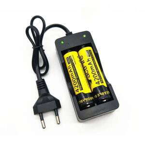 듀얼 슬롯 USB 배터리 스마트 충전기 (18650 26650 16340 14500 호환) 리튬이온 3.7V 충전식 범용