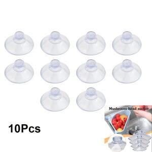 10Pcs 20/30/40mm 버섯 머리 빨판 PVC 어항 투명 유리 대 한 천공 된 명확한 흡입 컵 창 장식