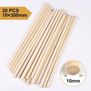 3-10mm 30cm 긴 둥근 나무 스틱 막대 DIY 공예 건워터 모델 장난감 수제 목공 만들기