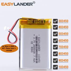 JST1.25 3핀 3.7V 600~2000mAh 리튬 폴리머 배터리 리포 303450 보블로프 KJ21