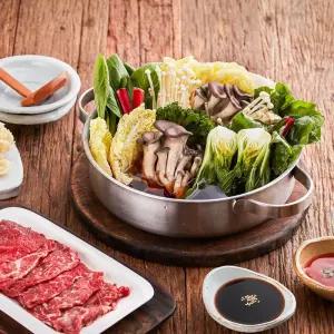 프레시밀 샤브샤브 우삼겹 채소 올인원 밀키트 1180g 캠핑 요리 홈파티 집들이 음식
