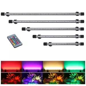 메탈라이트 어항조명 수초용 방수 RGB LED 수족관 조명 어항 라이트 다이빙 원격 제어 램프 수륙 양용