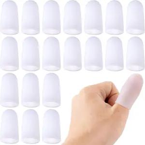 ANCIRS 20pcs 젤 핑거 서포트 프로텍터 캡 장갑 코트/커버 손이 갈라지는 실리콘 핑거팁 습진 피부 트리거