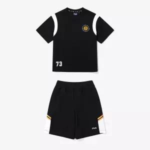 휠라 키즈 베스킷볼 반팔티 반바지 상하세트 FK2FSG2602M BLK