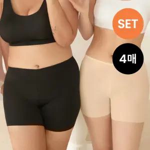 마른파이브 오가닉 심리스 사각 드로즈 네모팬티 4매 구성