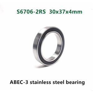 10pcs 스테인레스 스틸 베어링 ABEC-3 S6706-2RS 30x37x4mm 얇은 벽 홈 볼