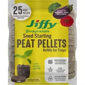 J4Refill 프로페셔널 피트 펠릿 25개 식물 재배 - 수량 1