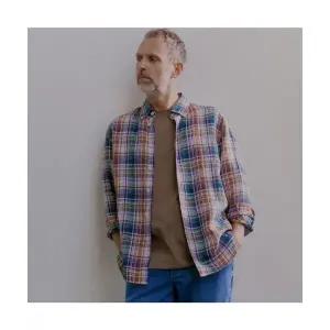 매장정품 DAKS SHIRTS 린넨100 마드라스 체크 캐주얼셔츠 레귤러핏 DMS1SHCL180W1 286819