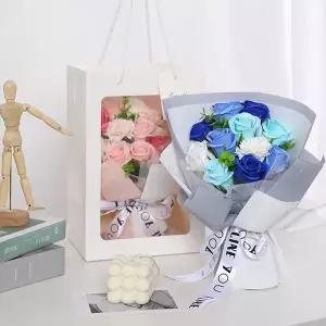 블루 예쁜비누꽃다발/비누꽃/다발/입학식/꽃다발/선물/가짜꽃/기념일/남자친구/부모님/생일/스승의날/어버