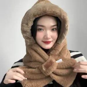 후드 브라운 머플러 소프트퍼 후드머플러 후드머플러