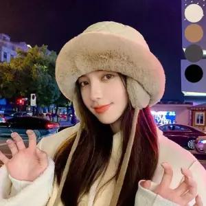 퍼 털 여성 방한모자 패딩모자 버킷햇 귀달이 트리밍