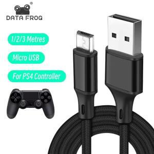 데이터 개구리 1M 2m 3M PS4 호환 컨트롤러 용 충전 케이블 Gampad 조이스틱 게임 액세서리 USB