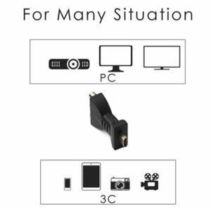 HD 1080P RCA AV-HDMI 호환  변환 어댑터 1920x1080 HDMI2AV 지원 NTSC PAL 출력 도구