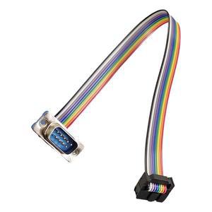 D-Sub DB9 9핀 수/암 커넥터 - FC-10P IDC 암 2.54mm 10핀 레인보우/다색 플랫 리본 케이블 9P