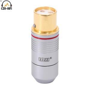 EIZZ 하이엔드 텔루륨 백금 구리 XLR 남성 암커넥터 밸런스 플러그 커넥터 하이파이 오디오 앰프 헤드폰 DI