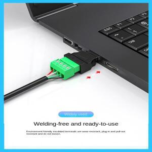 용접 플러그 방지 USB 2.0 커넥터 4핀 어댑터 잭 나사 고정 단자  A 턴