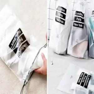 [라일리] Rly 여행용 투명 파우치 5P 정리백 여행용비닐파우치