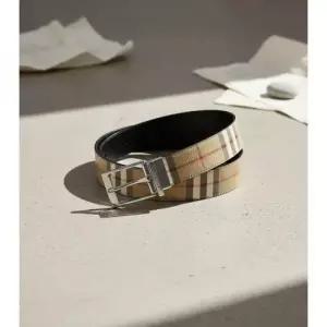 버버리 MUST IT_ 26SS Reversible Check Belt 8122662) 리버시블 체크 벨트)