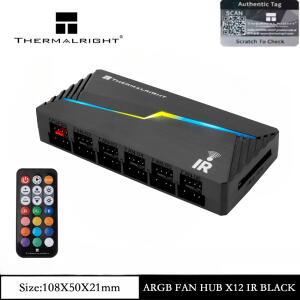 Thermalright TL- ARGB AND FAN HUB X12 IR 팬 PWM 허브 X12 IR, 리모컨 포함/4핀 PWM + 3핀 + 5V ARGB 지