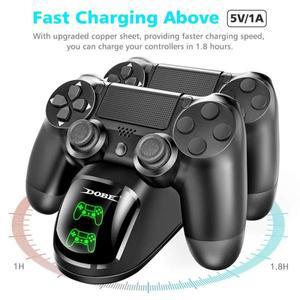 PS4 호환/PS4 호환 Slim/PS4 호환 프로 게임 컨트롤러 패드 조이스틱 도크 마운트 용 듀얼 USB 핸들  충전