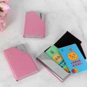 남성용 카드지갑 핑크 명함 수납 케이스 슬림 디자인 교통카드지갑 교통카드케이스