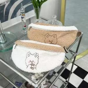 키즈힙색 뽀글뽀글 힙색 크로스백 브라우니곰돌이 핸