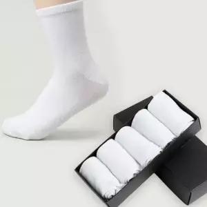 남성 중목양말 남학생목양말삭스 무지흰색묶음양말