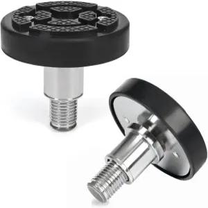 2pcs 38mm 샤프트 나사산 자동차 트 패드 4-9cm 플러스-하이 고무 트레이 브리지 잭 안정적 지지를 위한