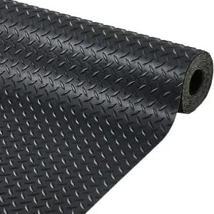 4 x 8피트 차고 바닥 매트 익스플로러 호라이즌 2.8mm 두꺼운 롤 다이아몬드 플레이트 PVC 고무 트레일러