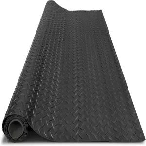4x6피트 차고 바닥 매트 언더카용 2.8mm 두꺼운 롤 골프 카트 주차 다이아몬드 플레이트 PVC 고무 오토바이