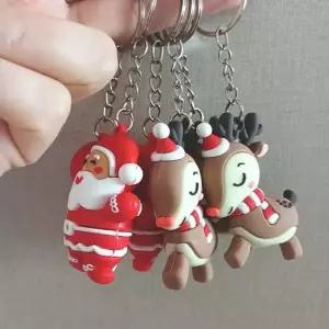 귀여운 크리스마스 산타 루돌프 키홀더 가방고리 키체인